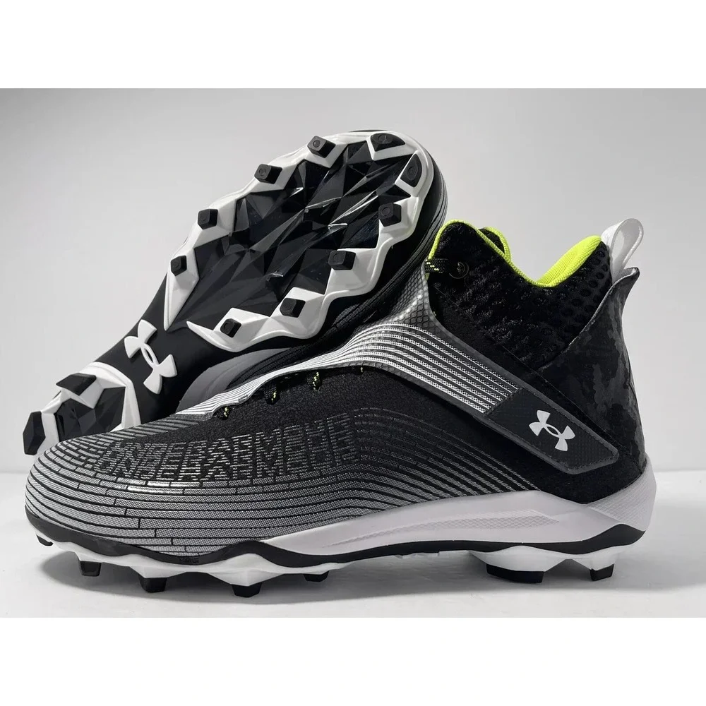 Under Armour Football Cleats Mens 12 Black Performance Athletic Pellet Protect